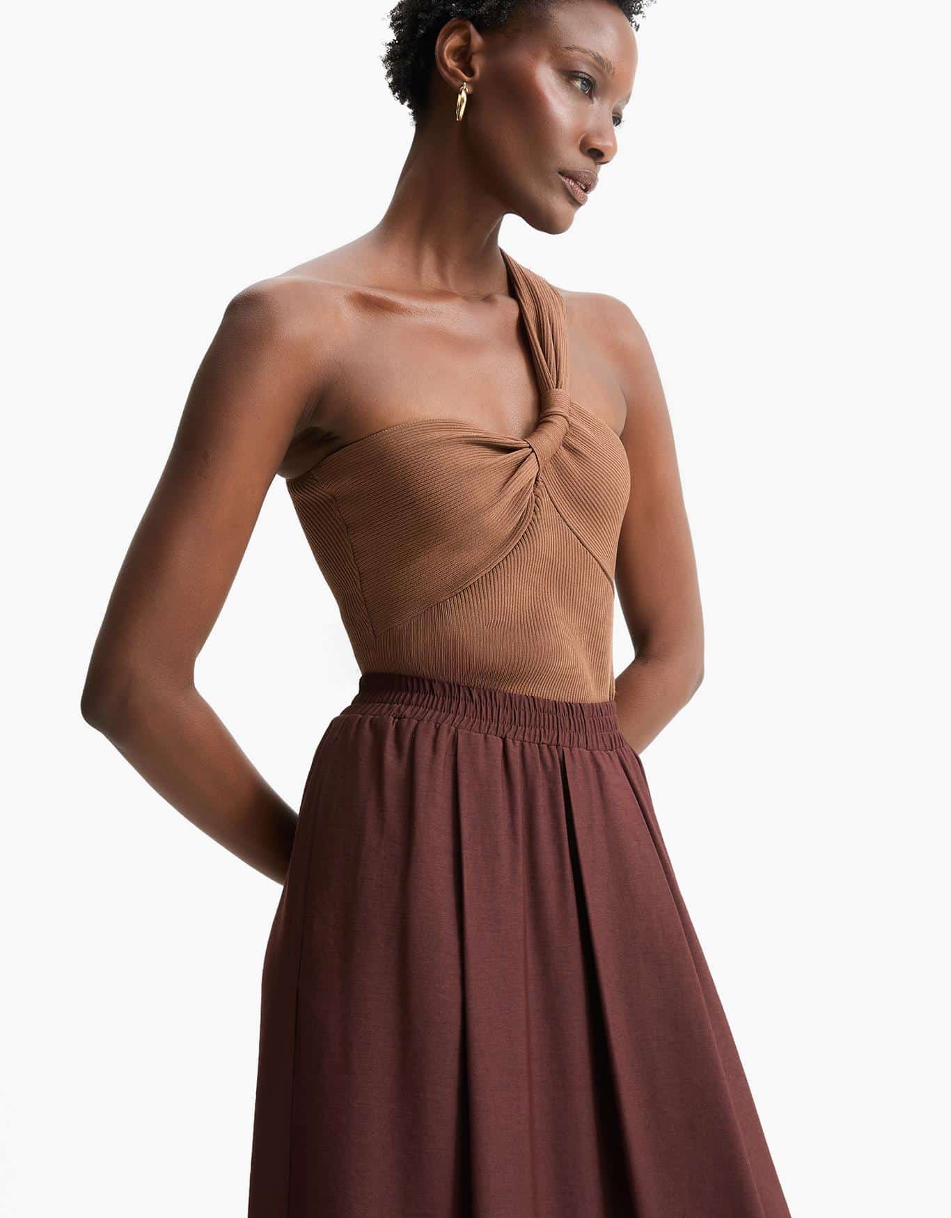 Saia Midi Com Elástico