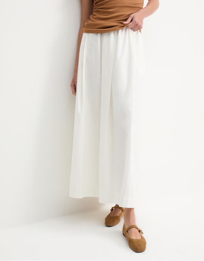 Shoulder — Saia Midi com Prega