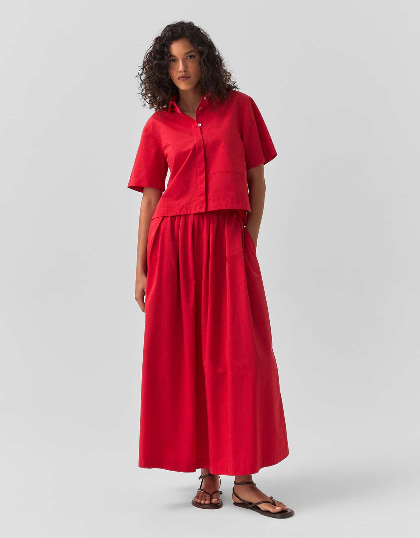 Saia Midi Com Pregas