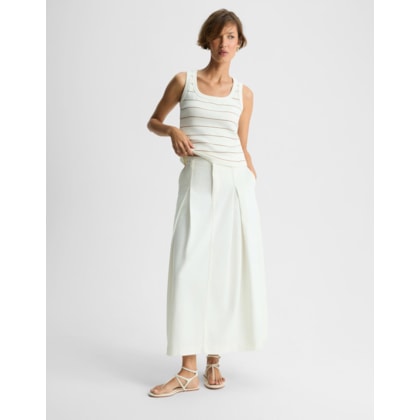 Saia Midi Com Pregas