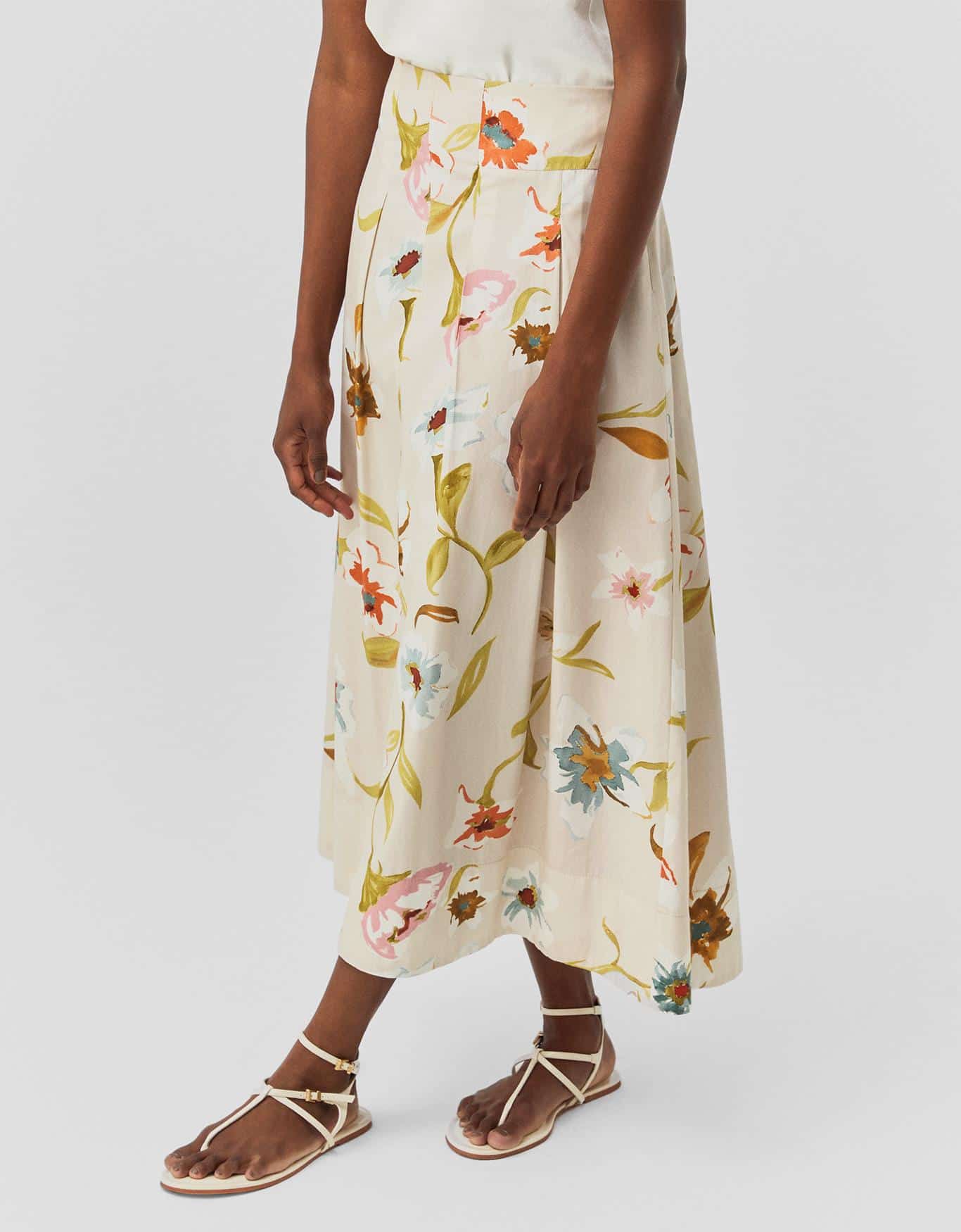 Saia Midi Floral Respiro