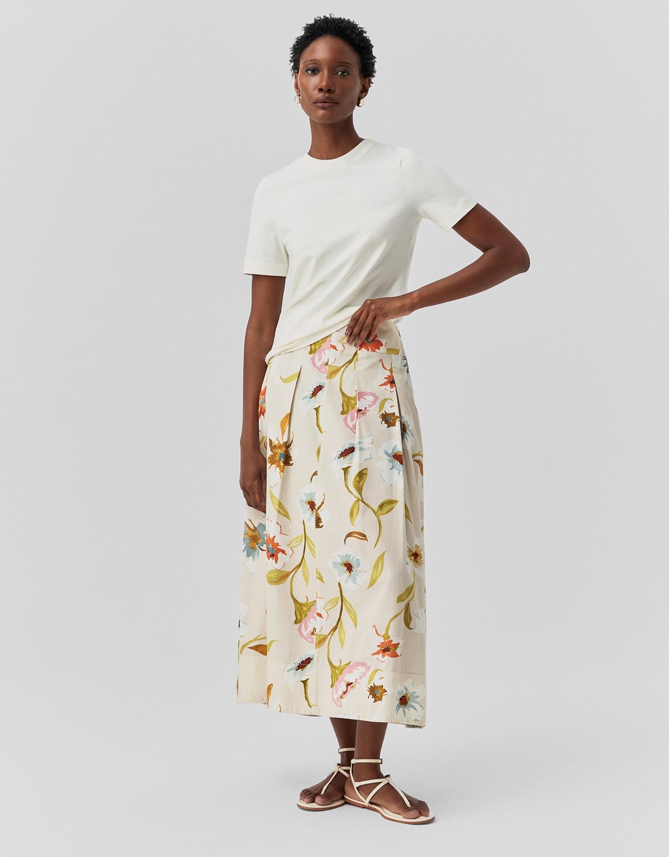 Saia Midi Floral Respiro