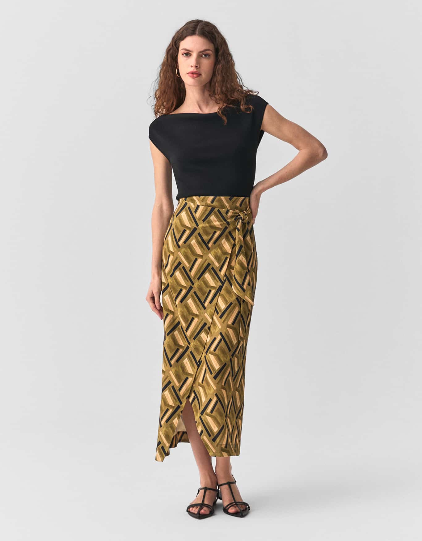 Saia Midi Gráfico Oliva