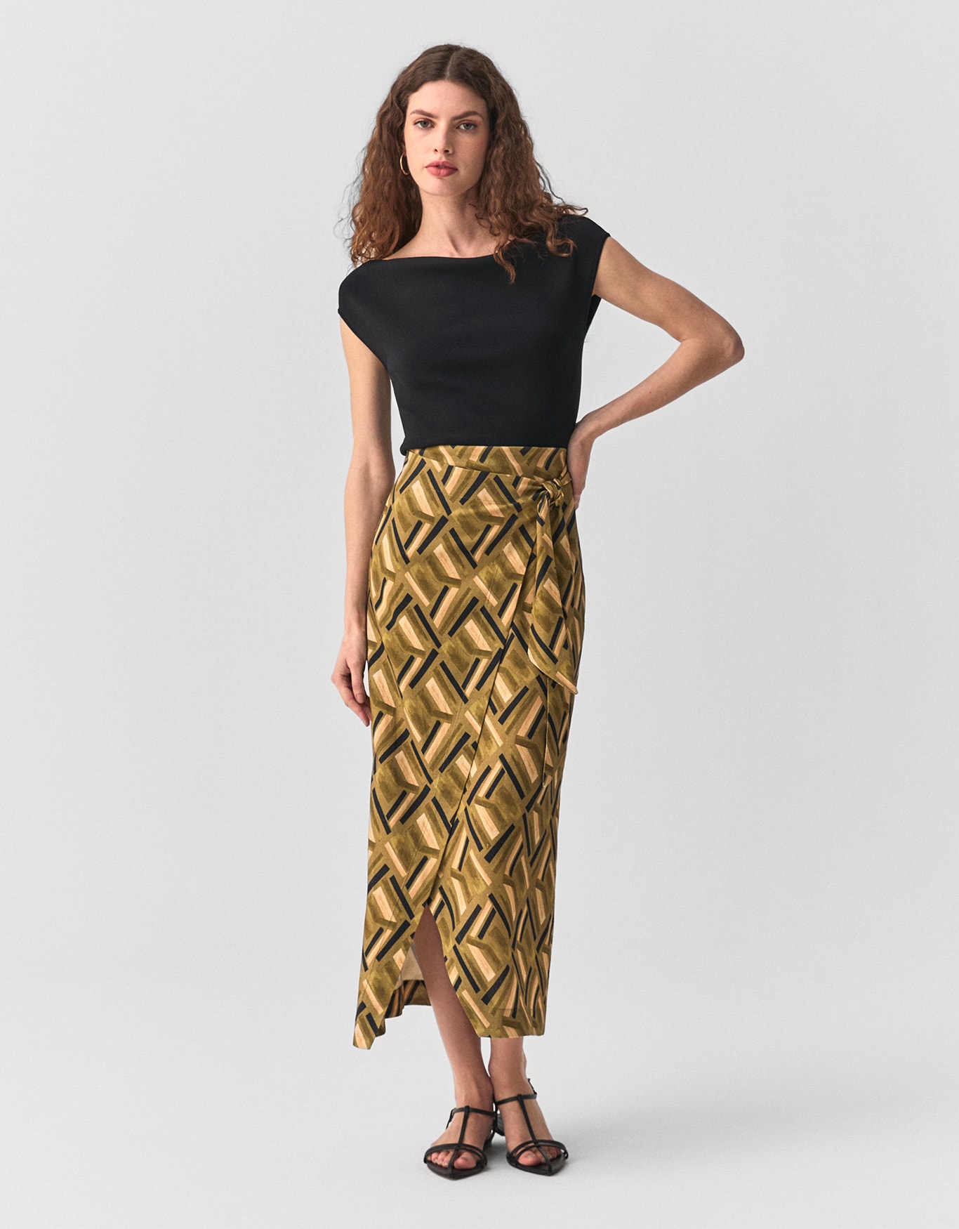 Saia Midi Gráfico Oliva