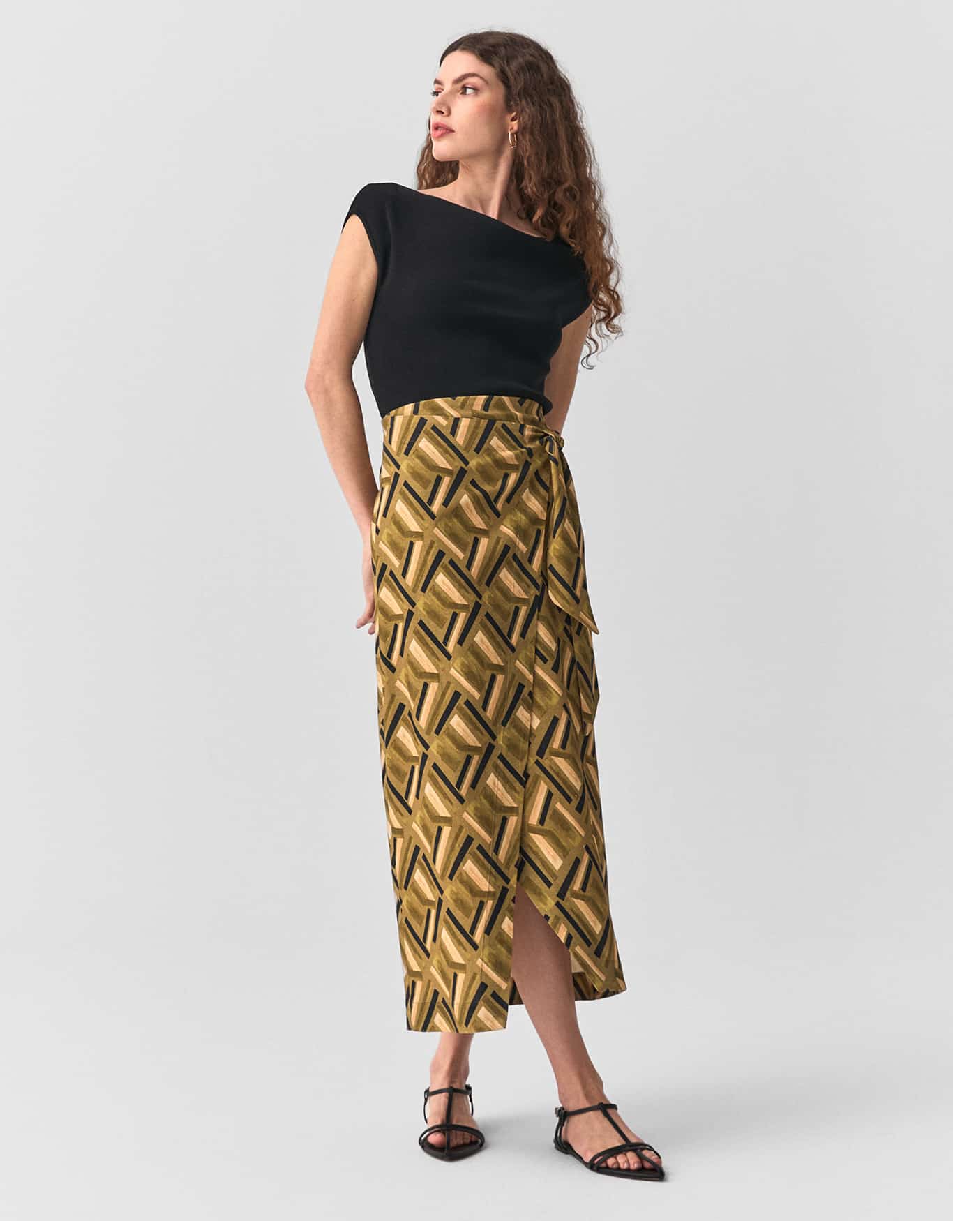 Saia Midi Gráfico Oliva