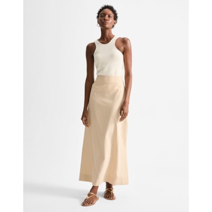 Saia Midi Reta Pespontada