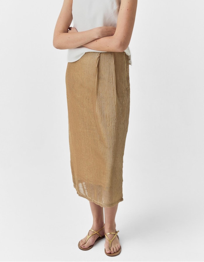 Saia Pregas Malha Desagulhada