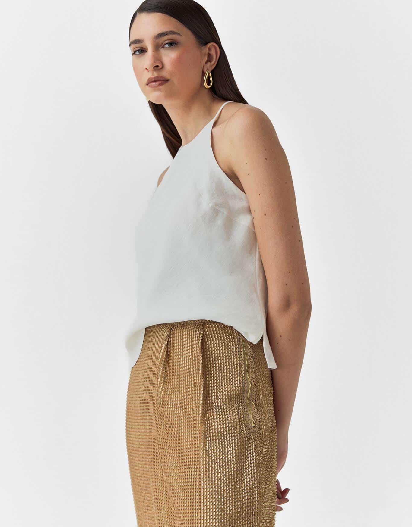 Saia Pregas Malha Desagulhada