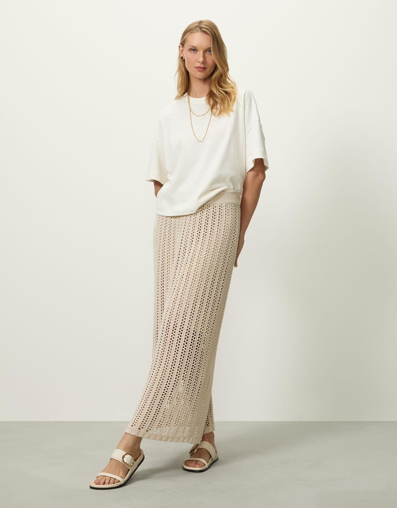 Saia Tricot Midi Textura