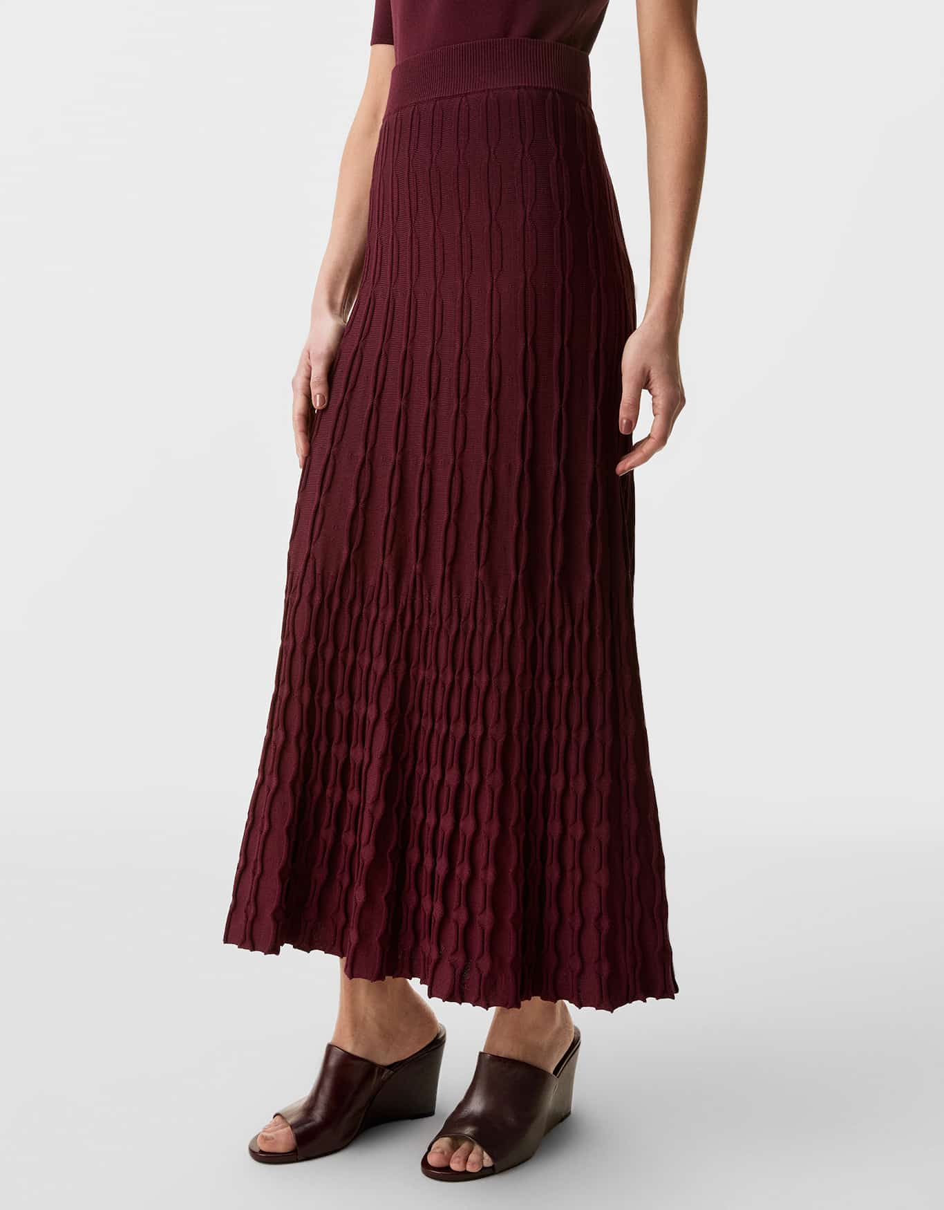 Saia Tricot Textura Berry