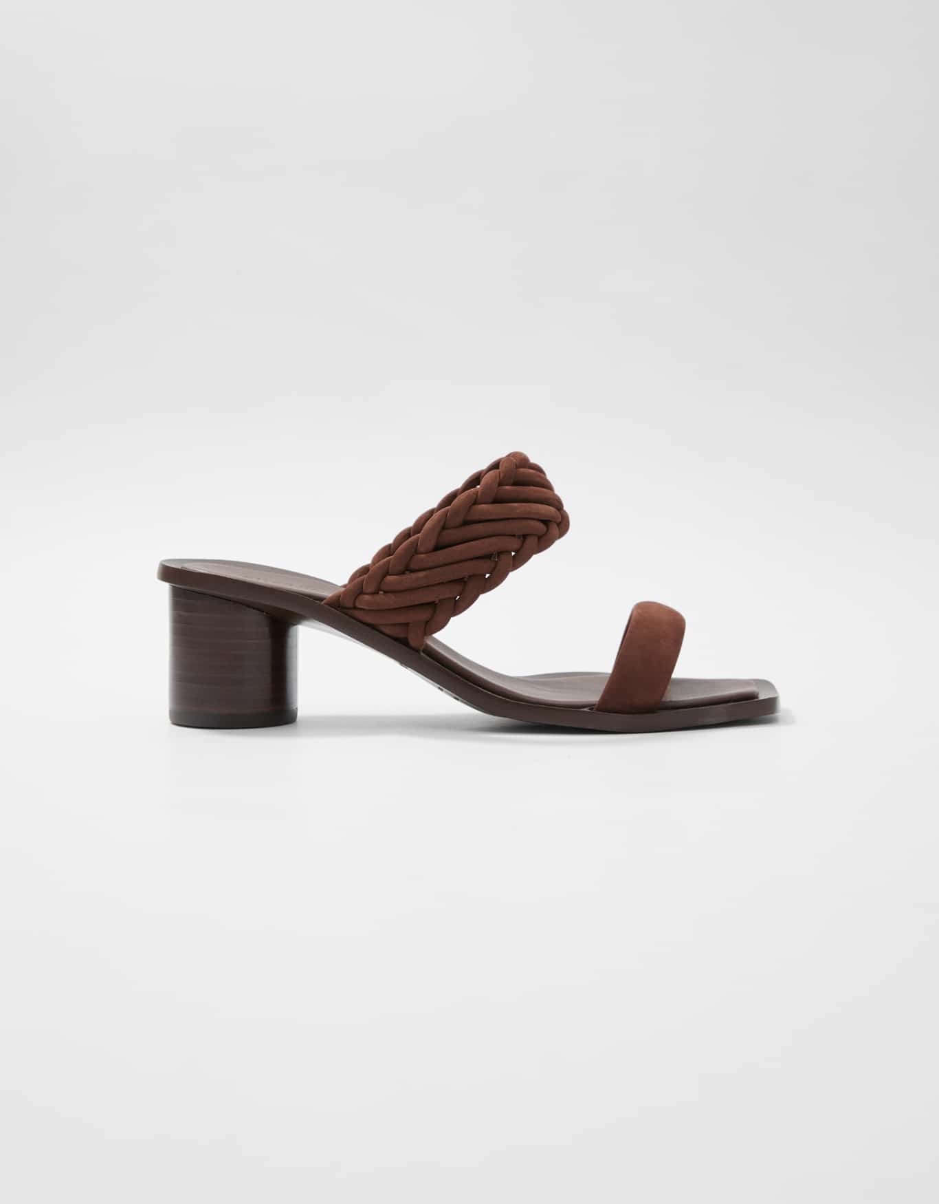 Sandália Salto Médio Tramas