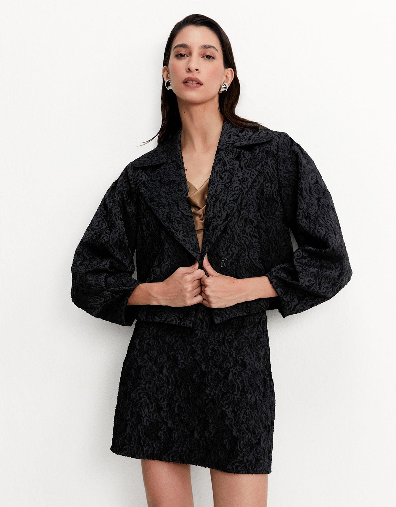 Short Saia Jacquard Textura