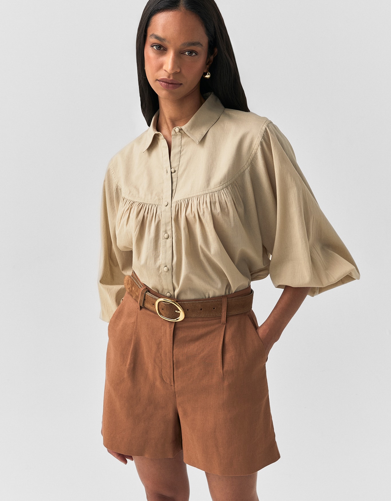 Shorts Alfaiatado Pregas