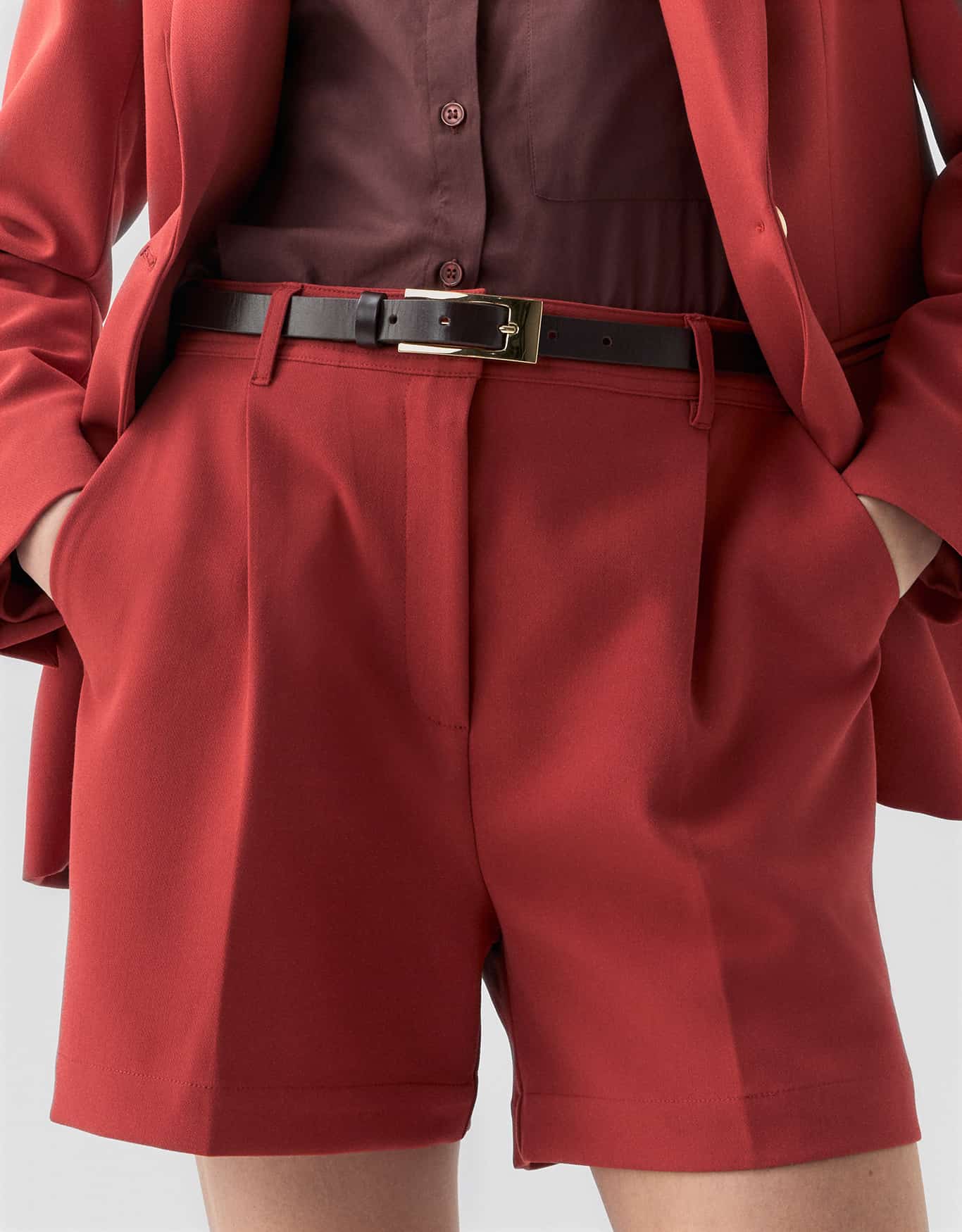 Shorts Alfaiataria Vermelho