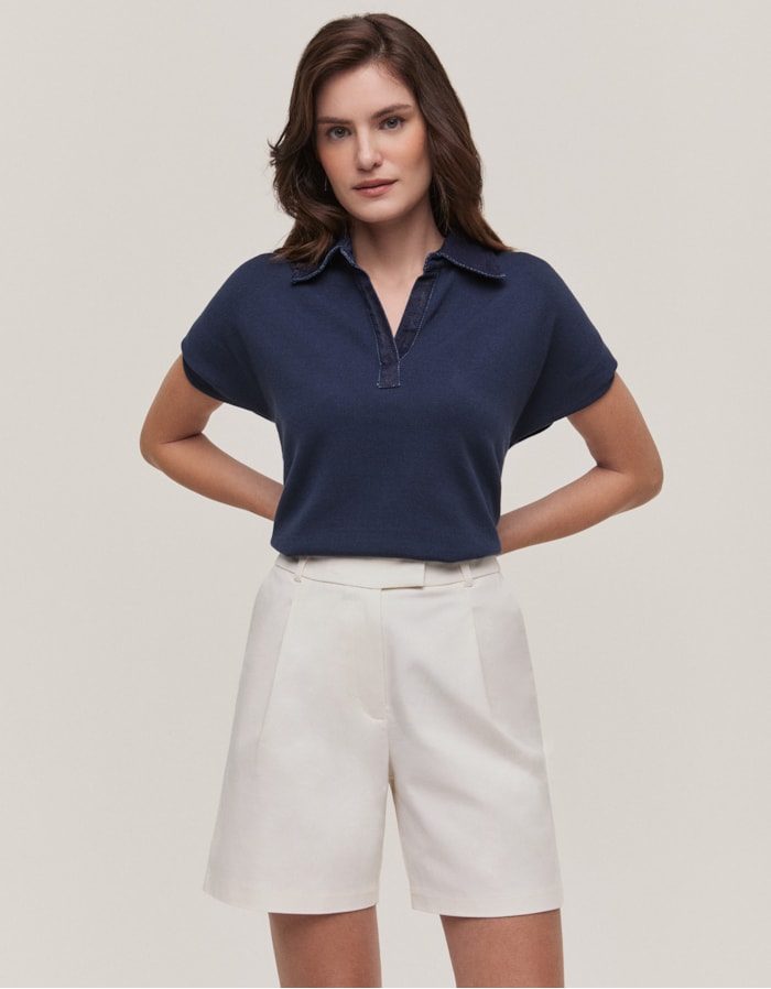 Shoulder — Shorts Alfaitado Pregas