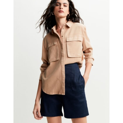 Shorts Cintura Alta Elástico Interno