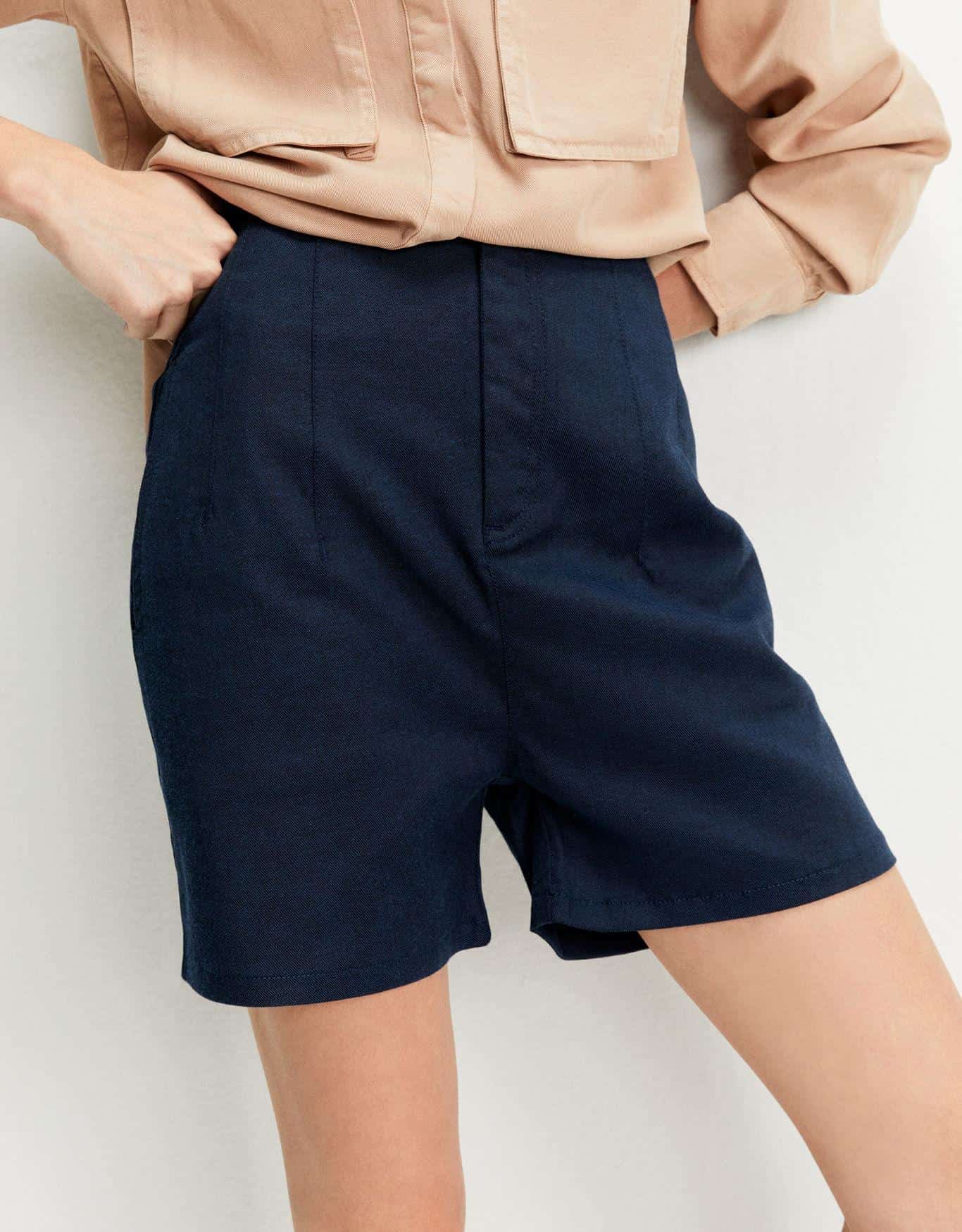 Shorts Cintura Alta Elástico Interno