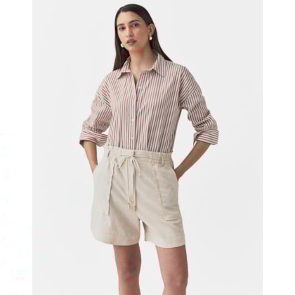 Shorts De Elástico Com Bolsos