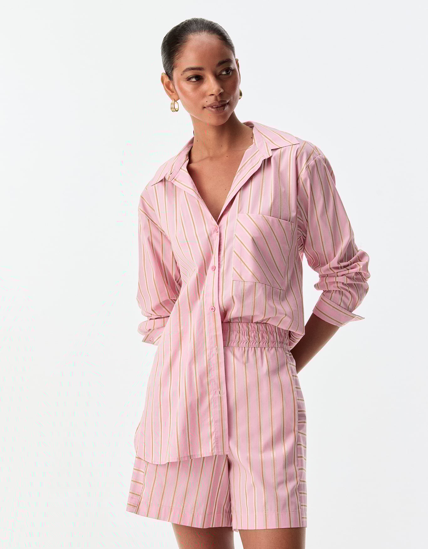 Shorts Fio Tinto Rosa