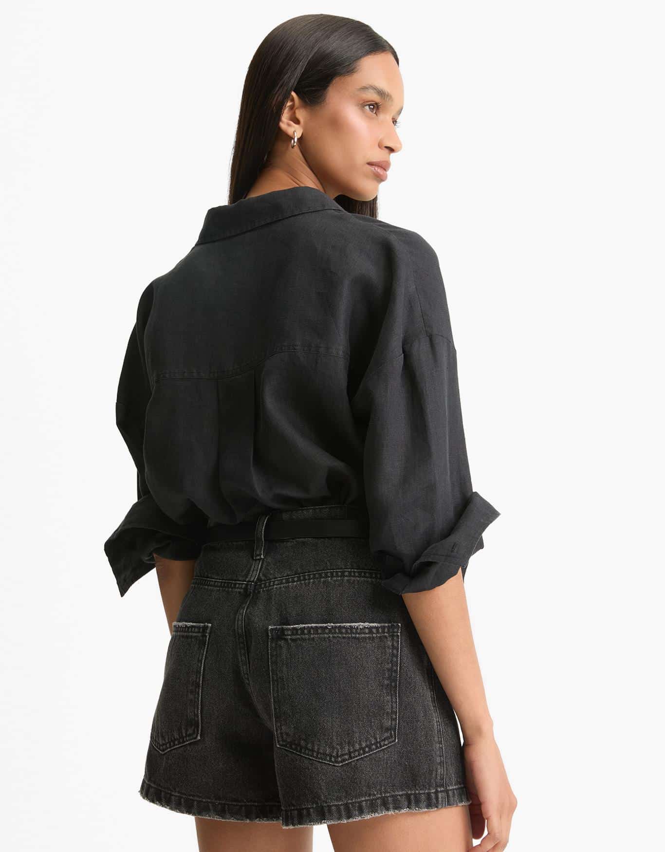 Shorts Jeans Black Five Pockets