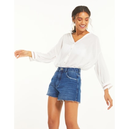 Shorts Jeans Cintura Alta