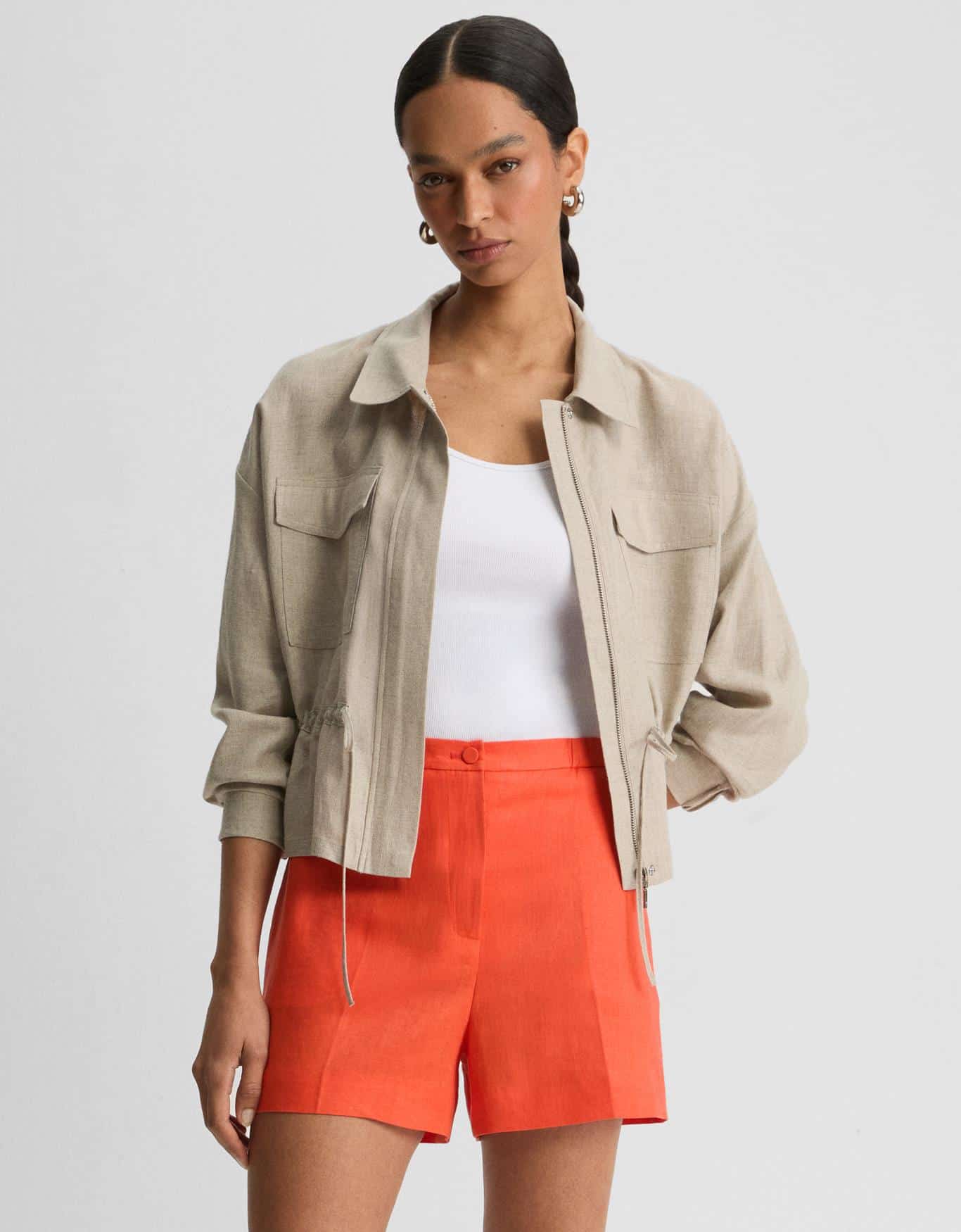 Shorts Linho Elastico Cós