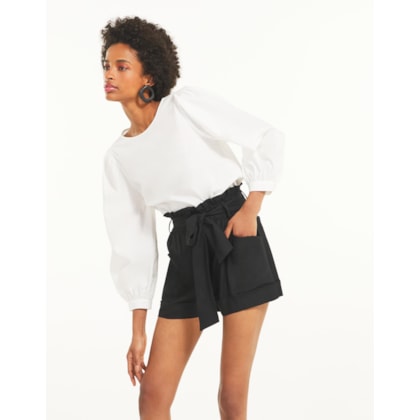 Shorts Linho Viscose Faixa