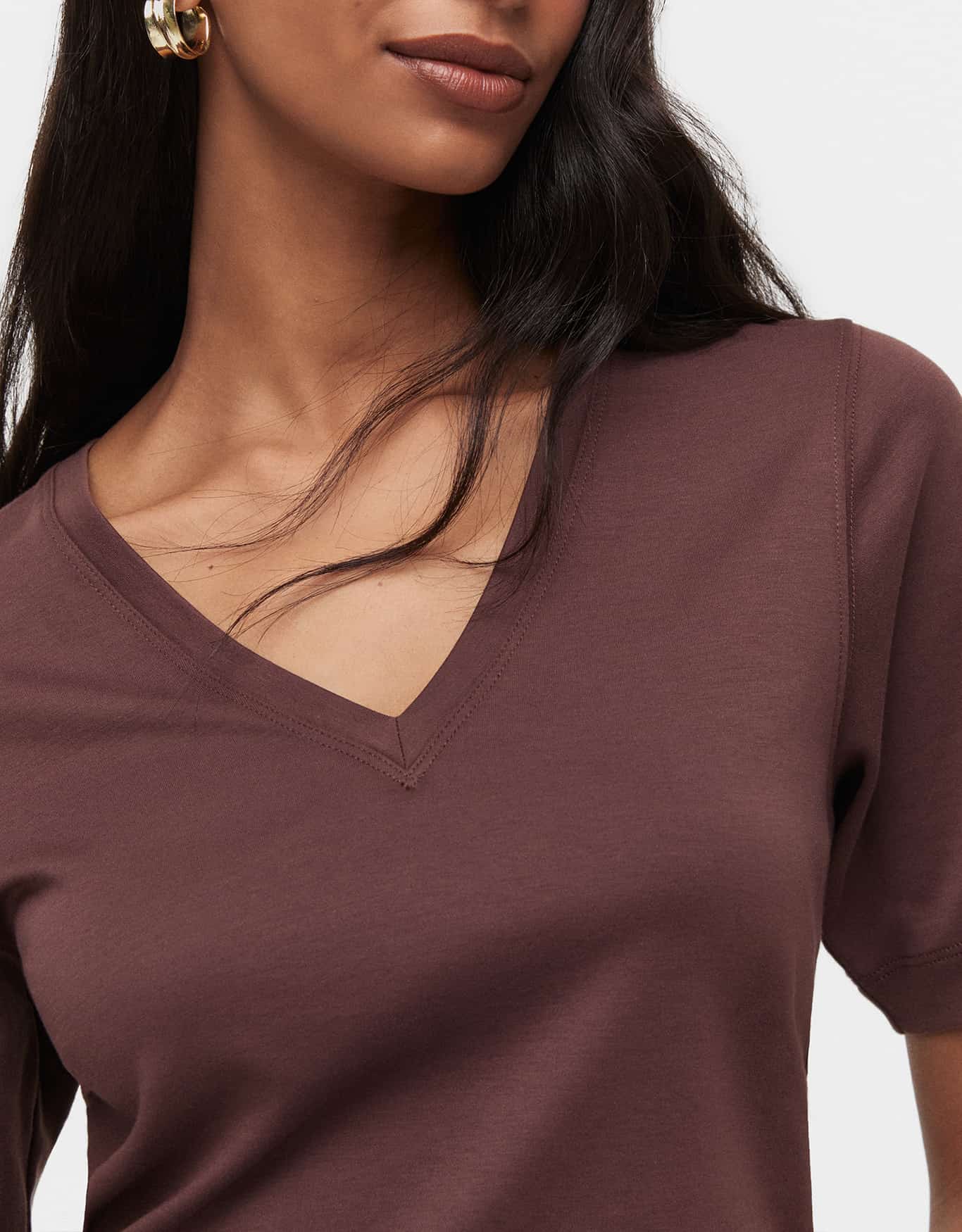 T-Shirt Algodão Pima Decote V