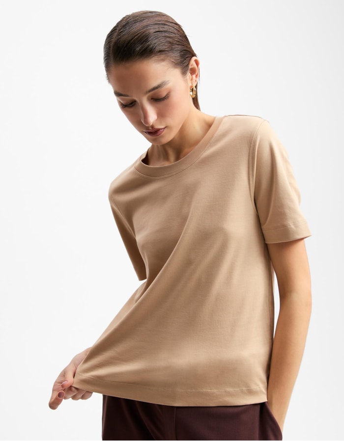 Shoulder — T-Shirt Algodão Pima Khaki