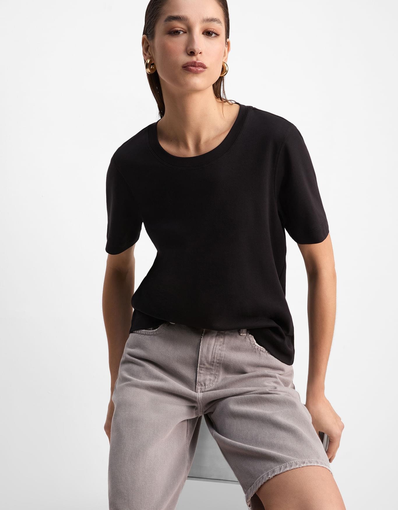 T-Shirt Algodão Pima Preta