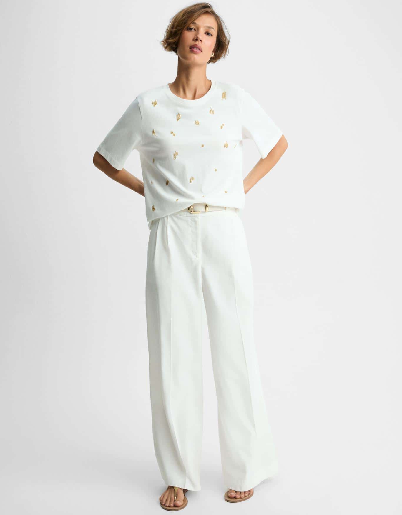 T-Shirt Bordada Brilho