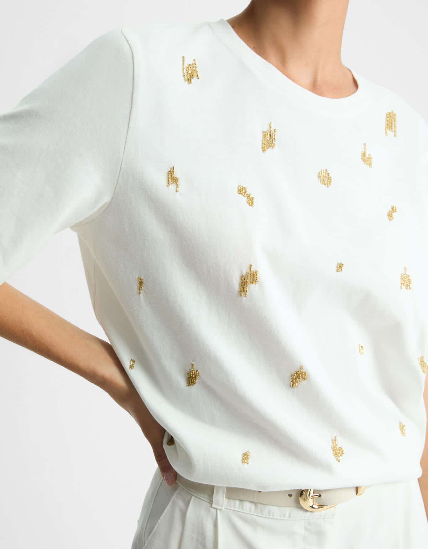 T-Shirt Bordada Brilho