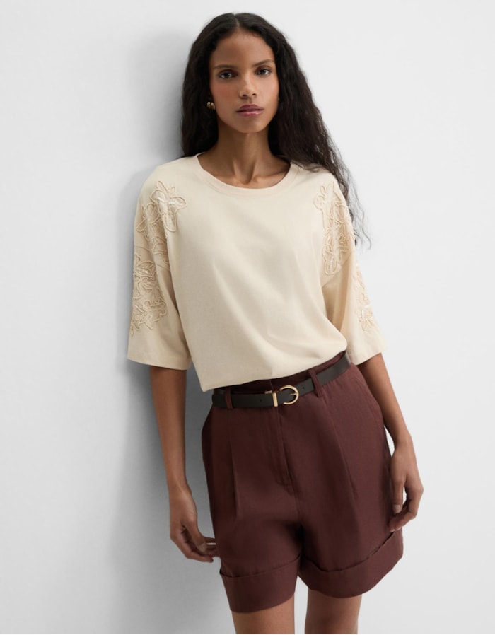 Shoulder — T-Shirt Bordado Mangas
