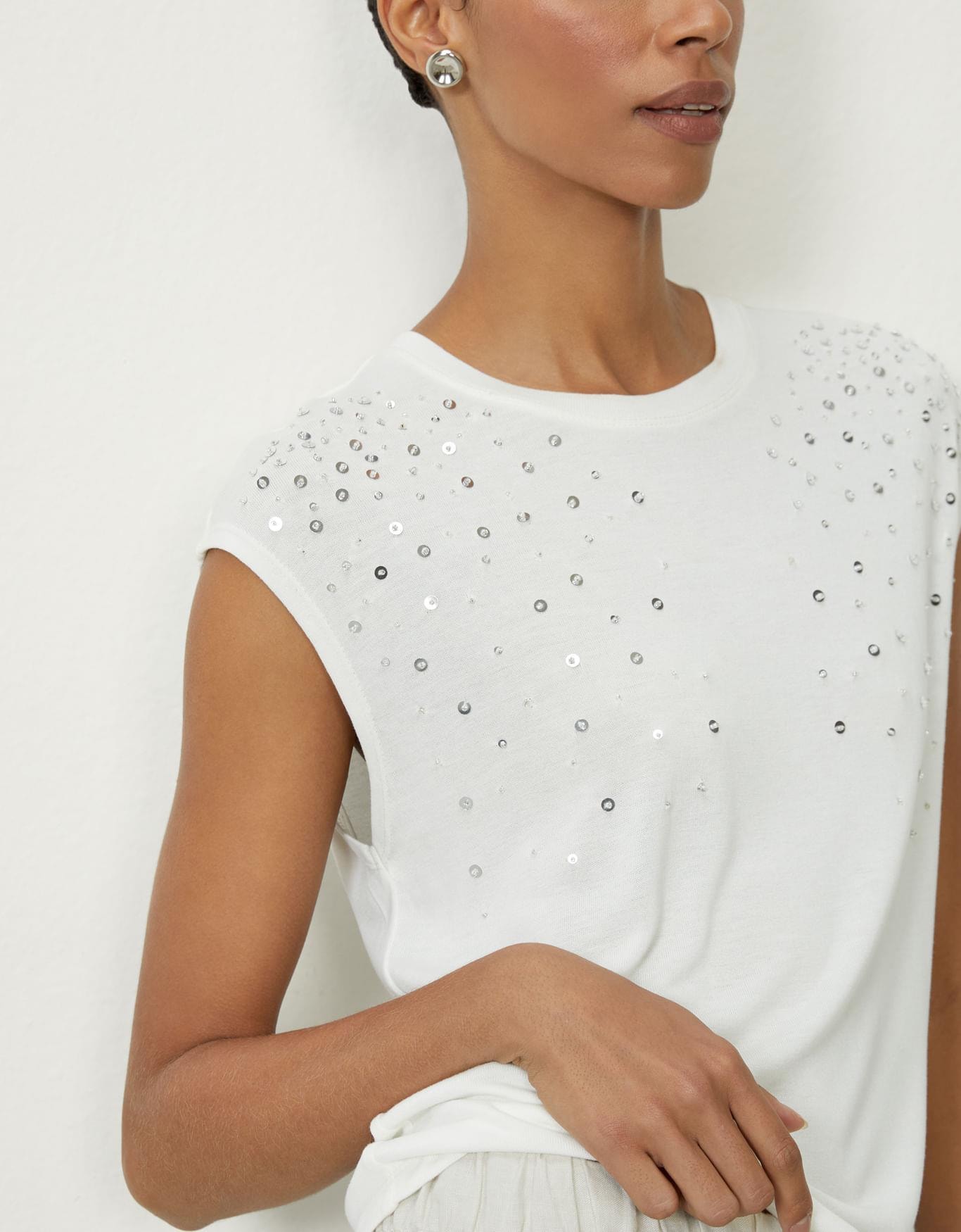 T-Shirt Bordado Ombros