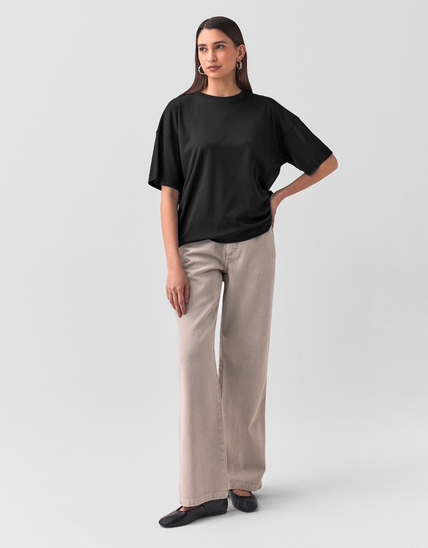 T-Shirt Boxy Algodão Pima