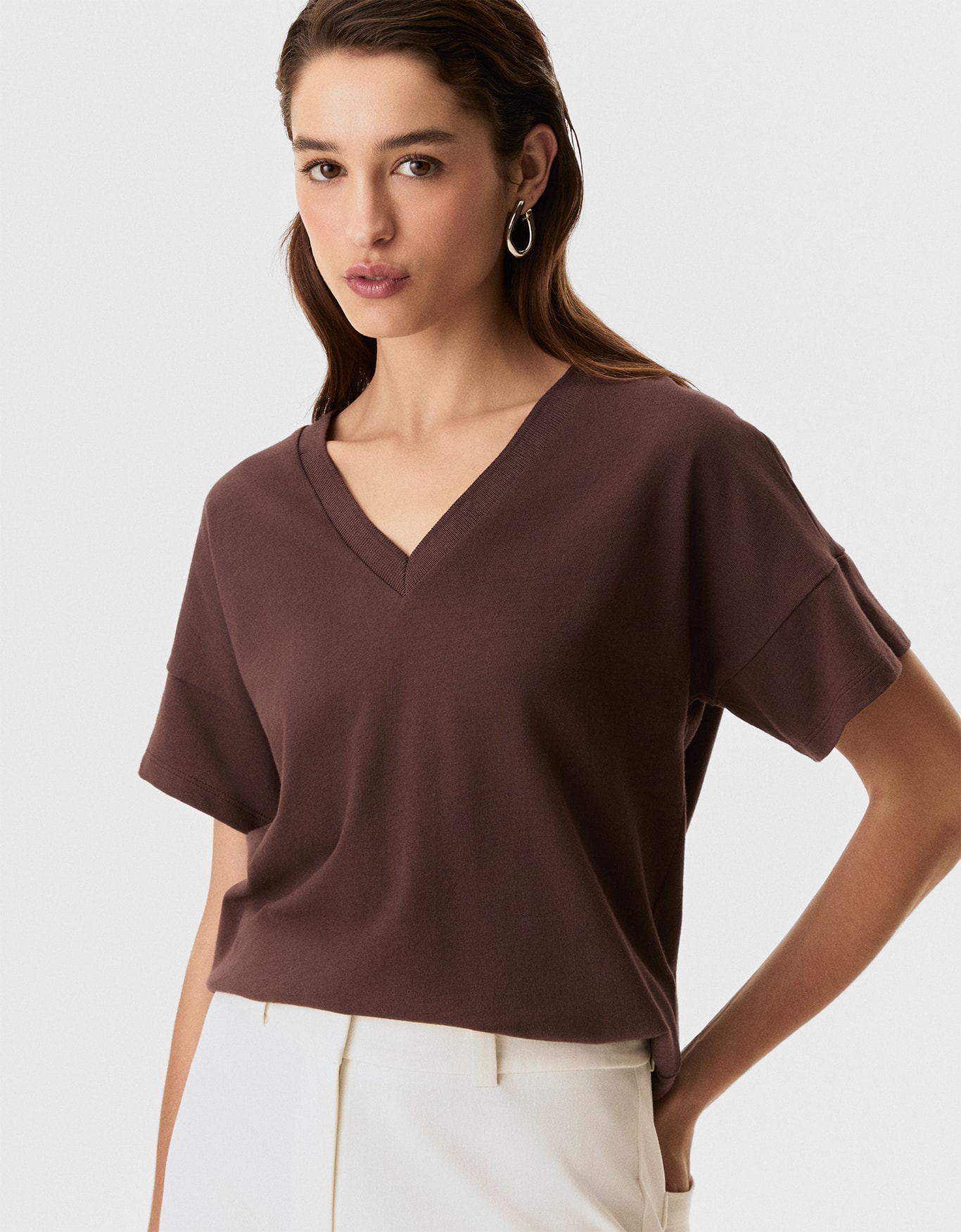 T-Shirt Boxy Decote V