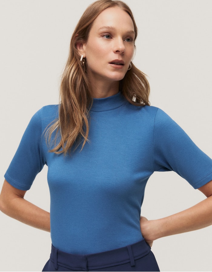Shoulder — T-Shirt Canelada Gola Alta