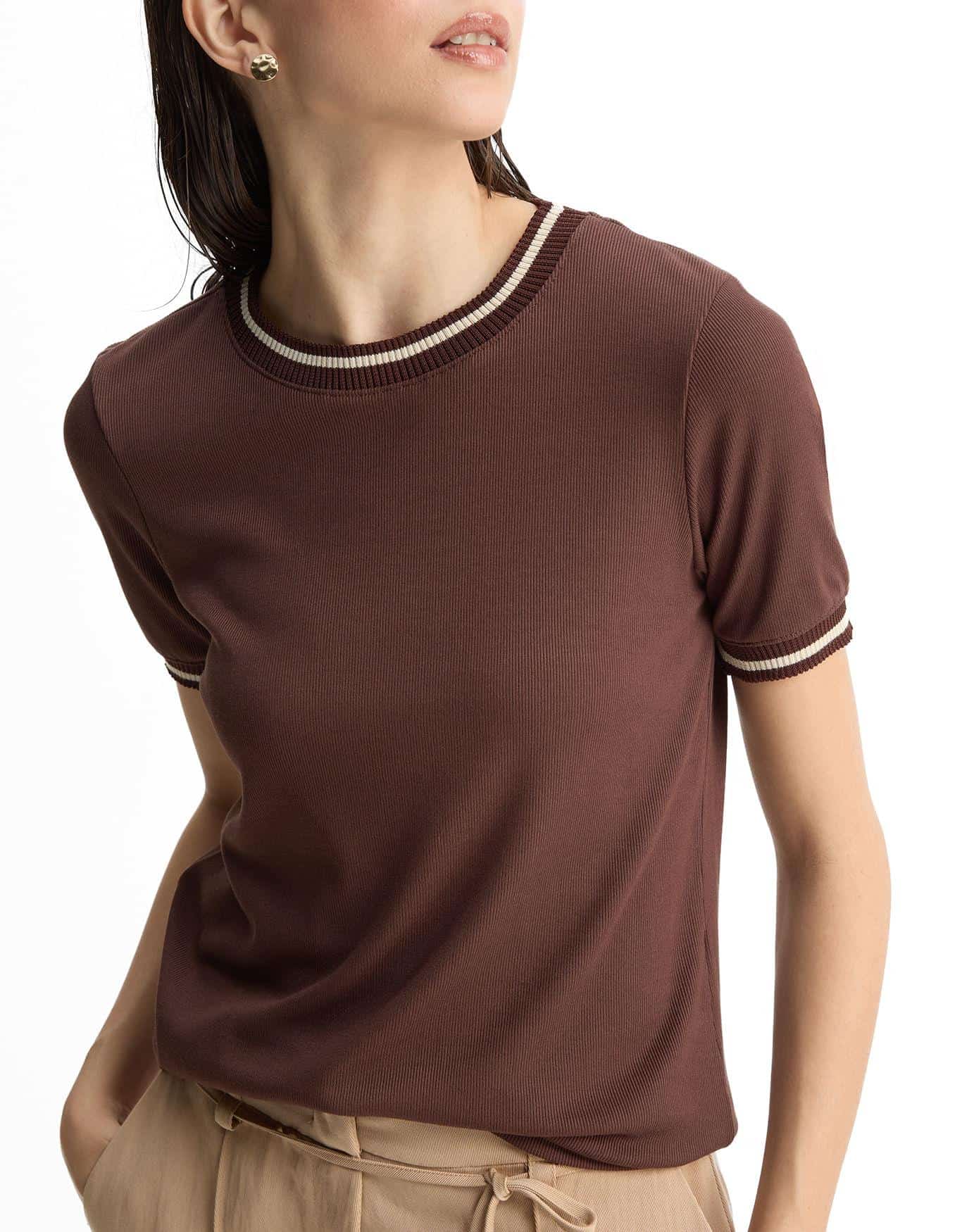 T-Shirt Canelada Retilínea