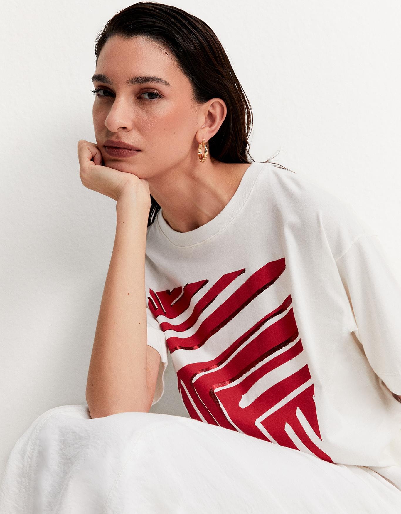 T-Shirt Cartaz Gráfico Foil