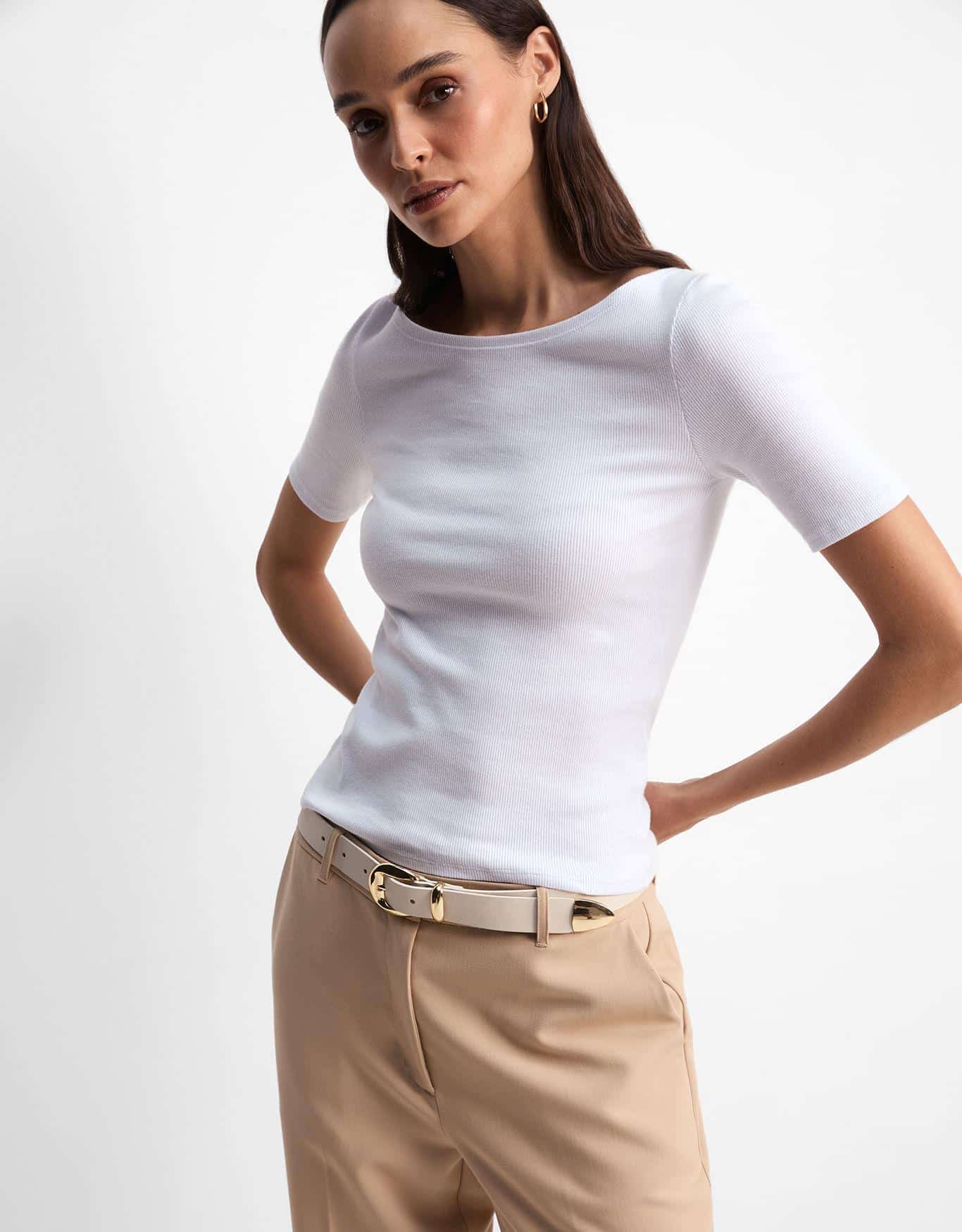 T-Shirt Decote Canoa