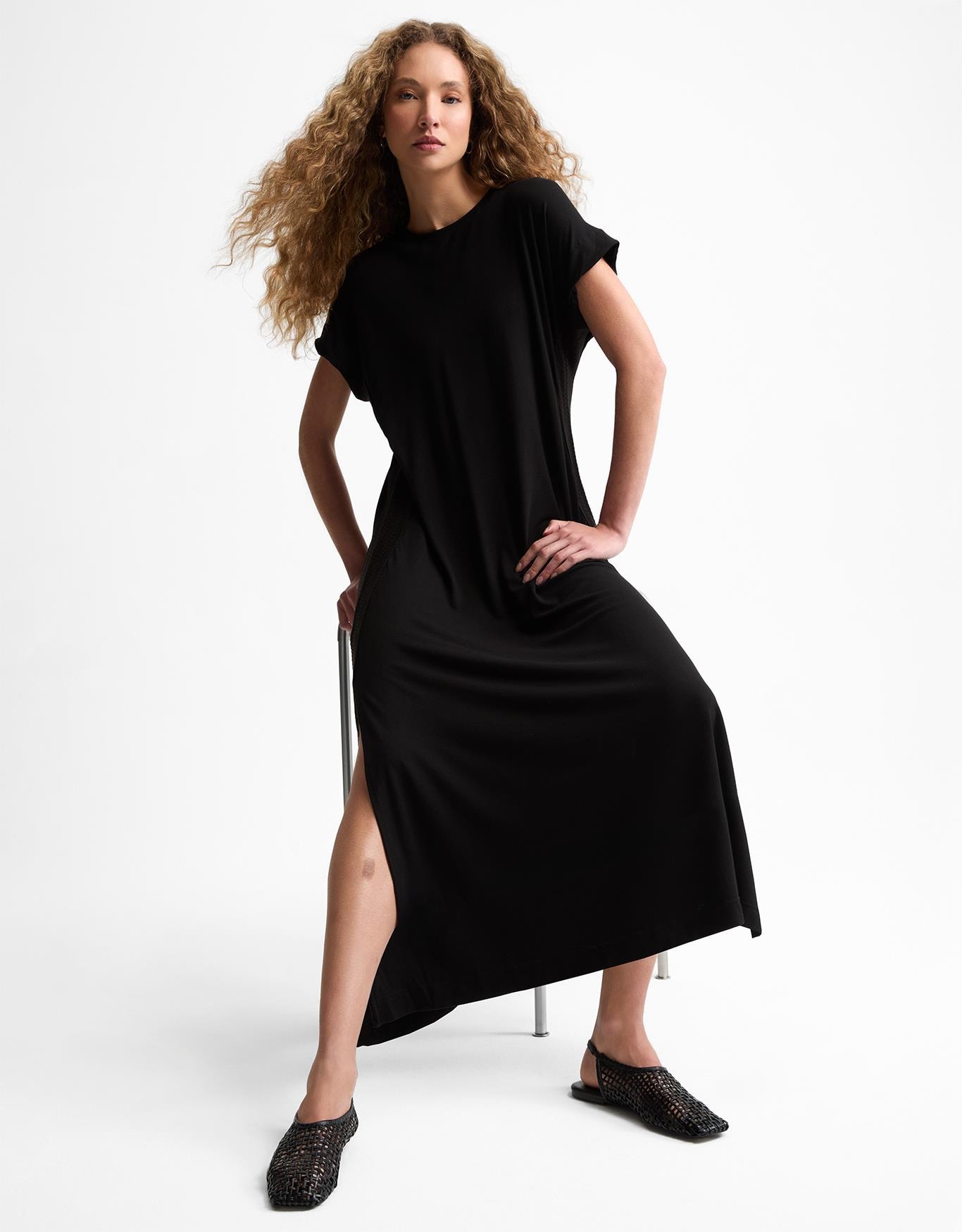 T-Shirt Dress Retilinea Lateral