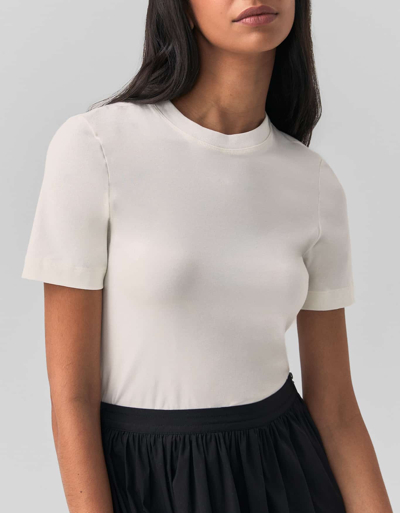 T-Shirt Fit Algodão Off White