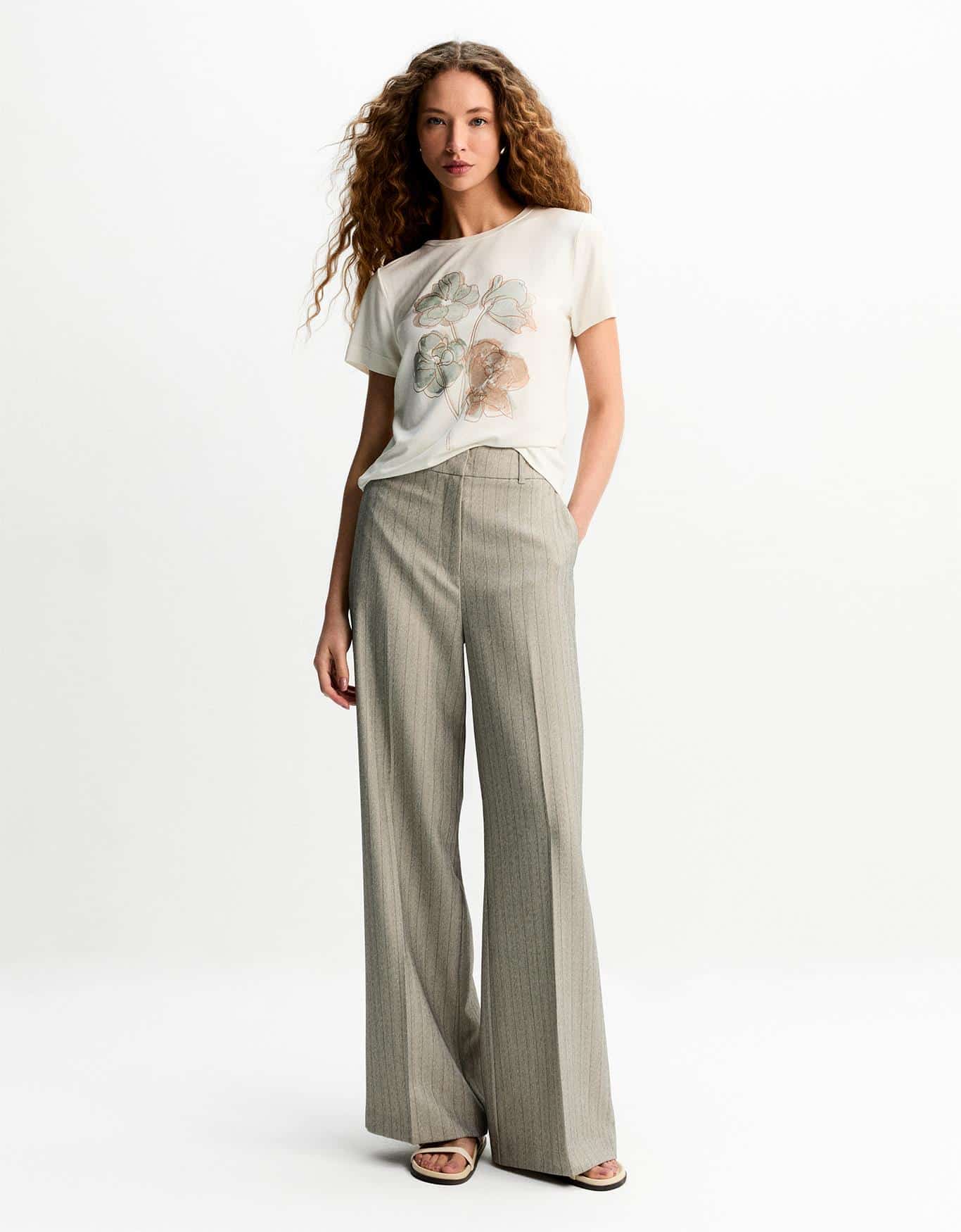 T-Shirt Floral Aquarela