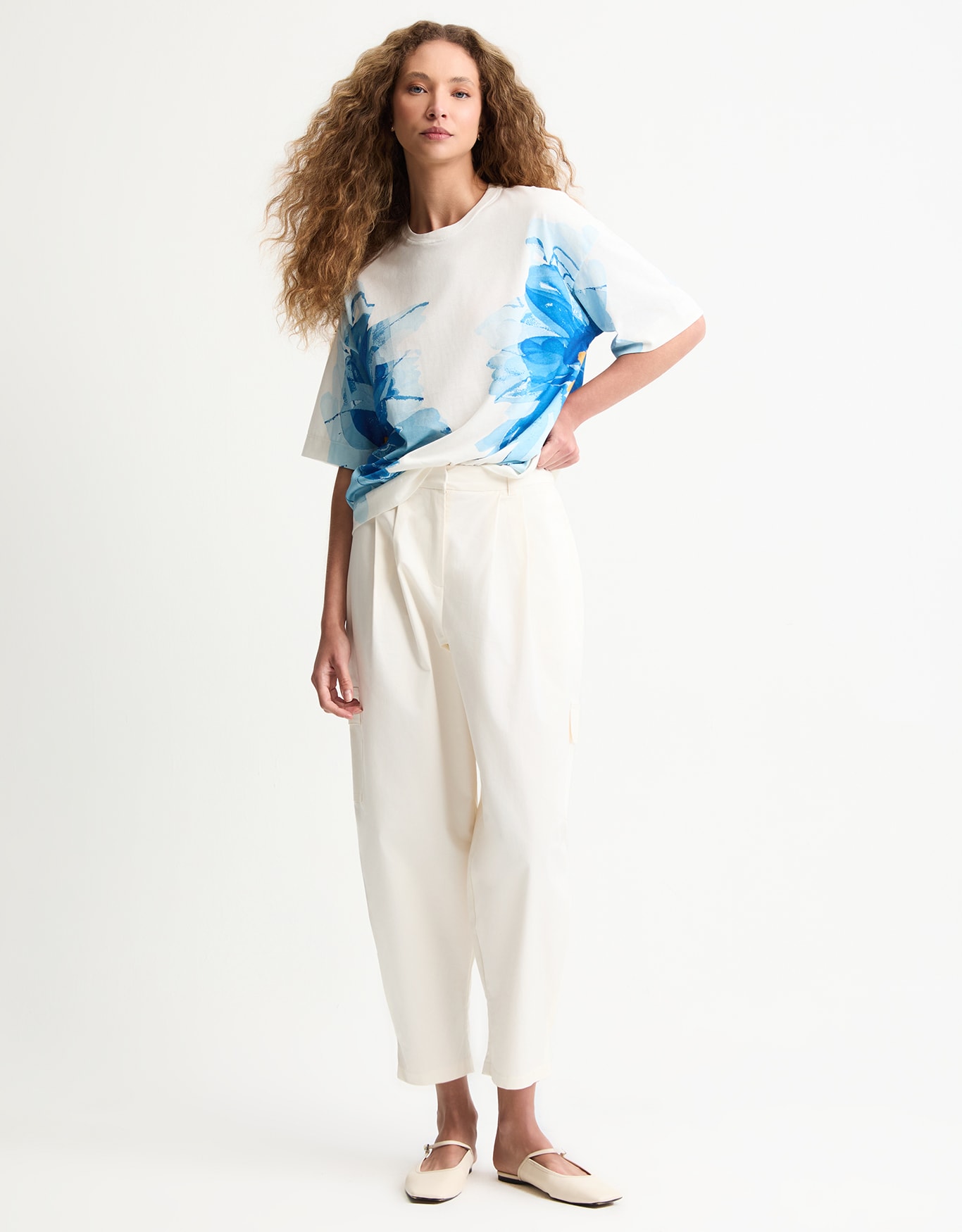 T-Shirt Floral Aquarelado