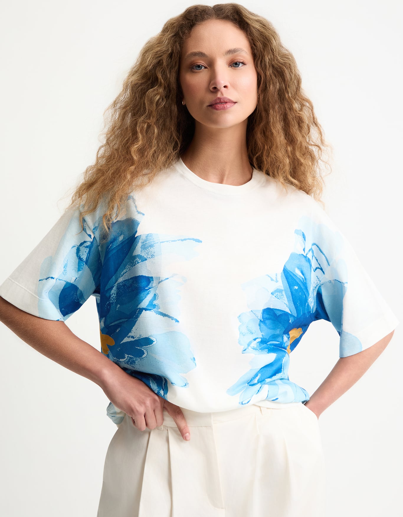 T-Shirt Floral Aquarelado