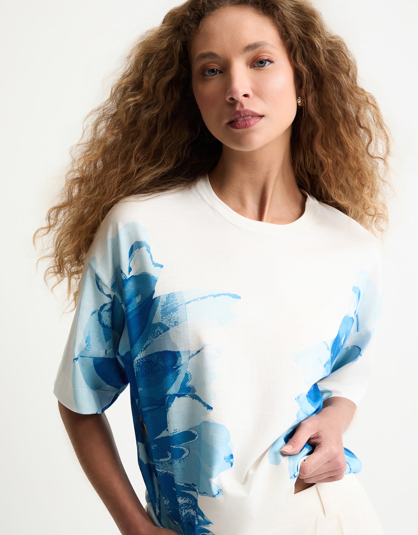 T-Shirt Floral Aquarelado