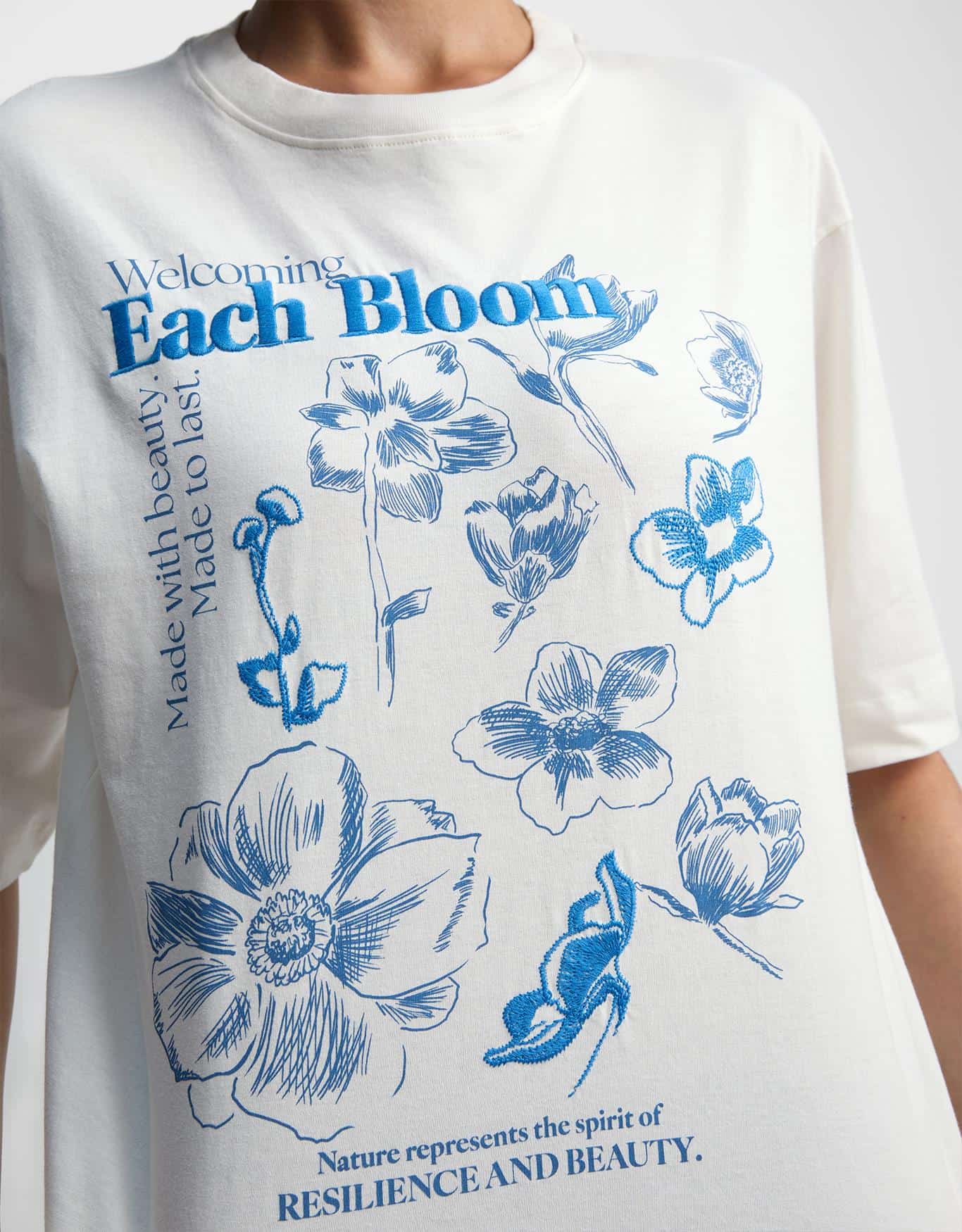 T-Shirt Floral Azul