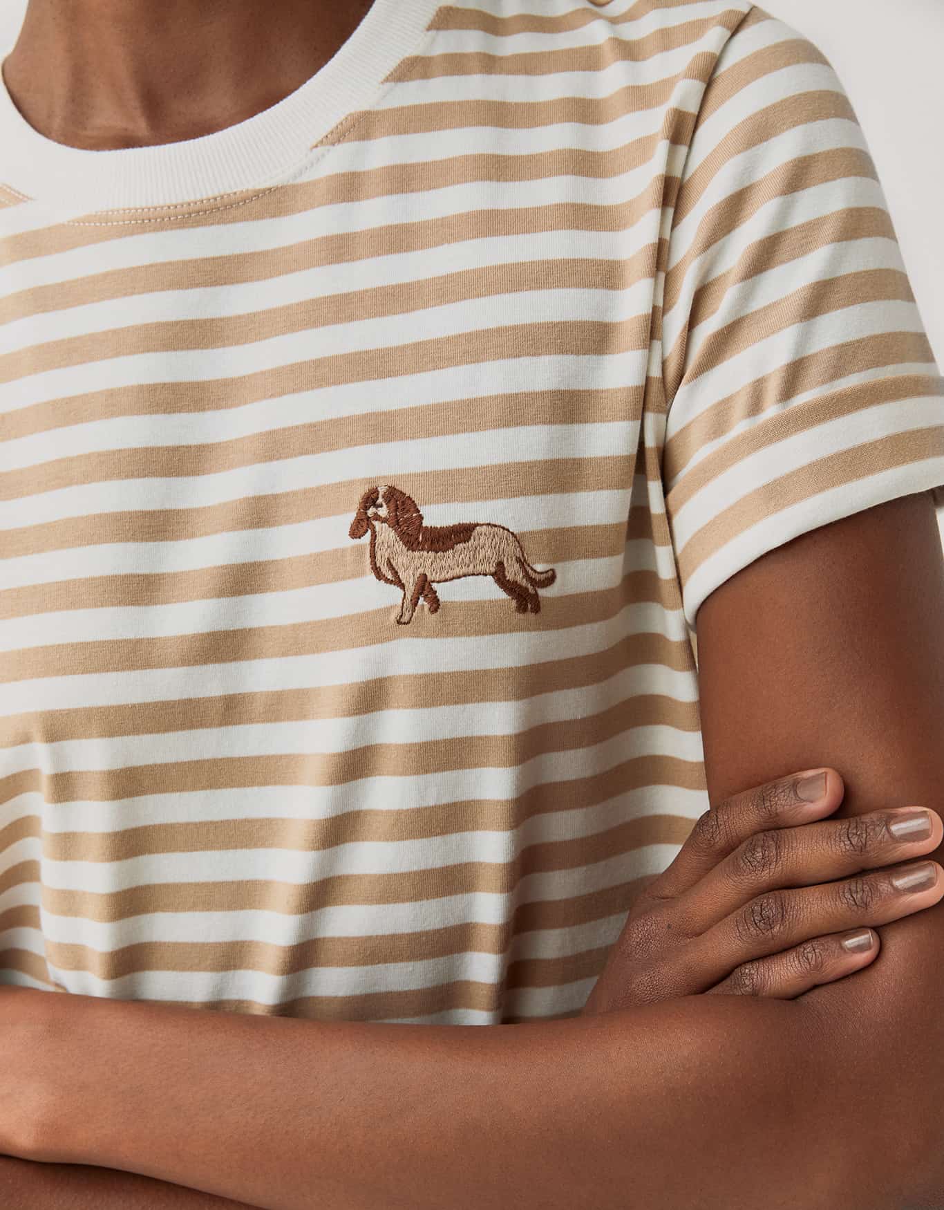 T-Shirt Listrada Mini Bordado