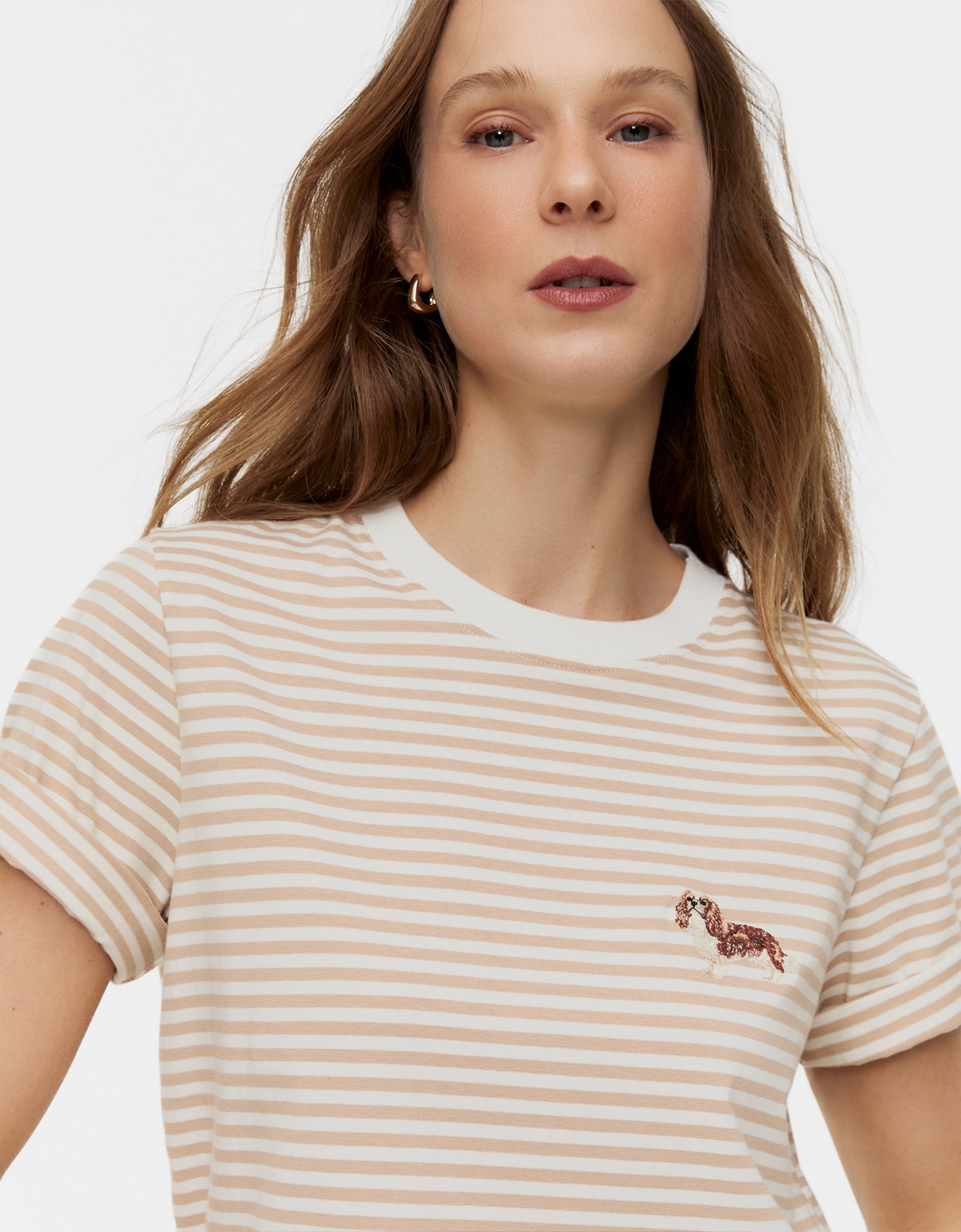 T-Shirt Listrada Mini Bordado