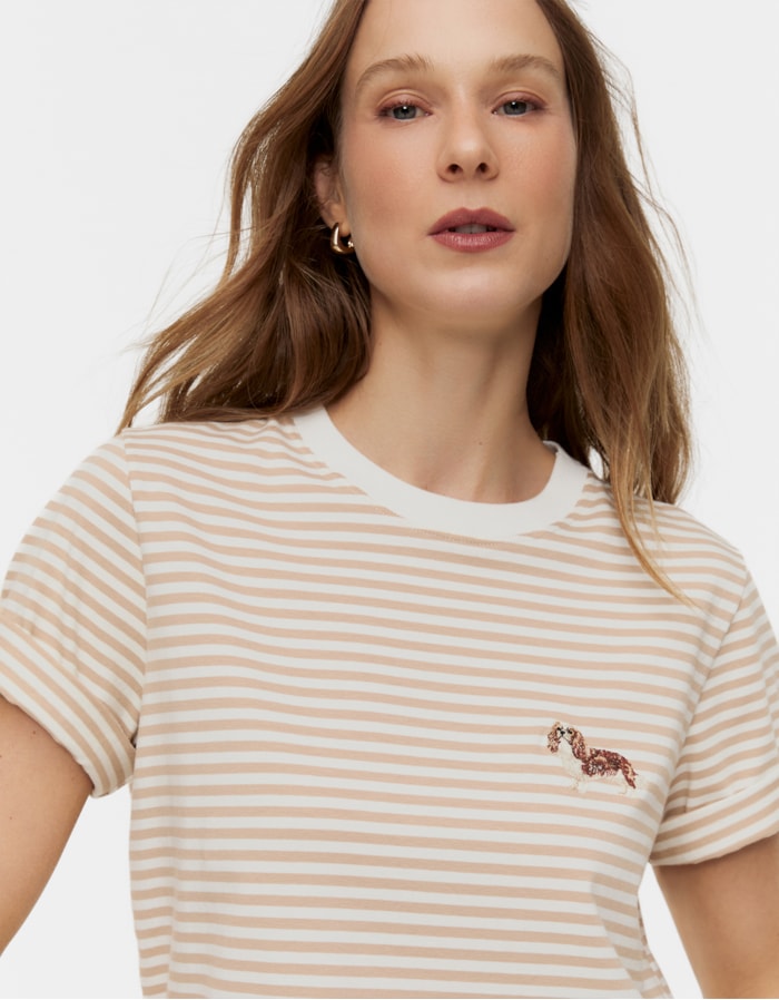 Shoulder — T-Shirt Listrada Mini Bordado